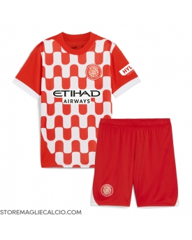 Girona Maglia Gara Casa Repliche 2024-25 Bambino Maniche Corte